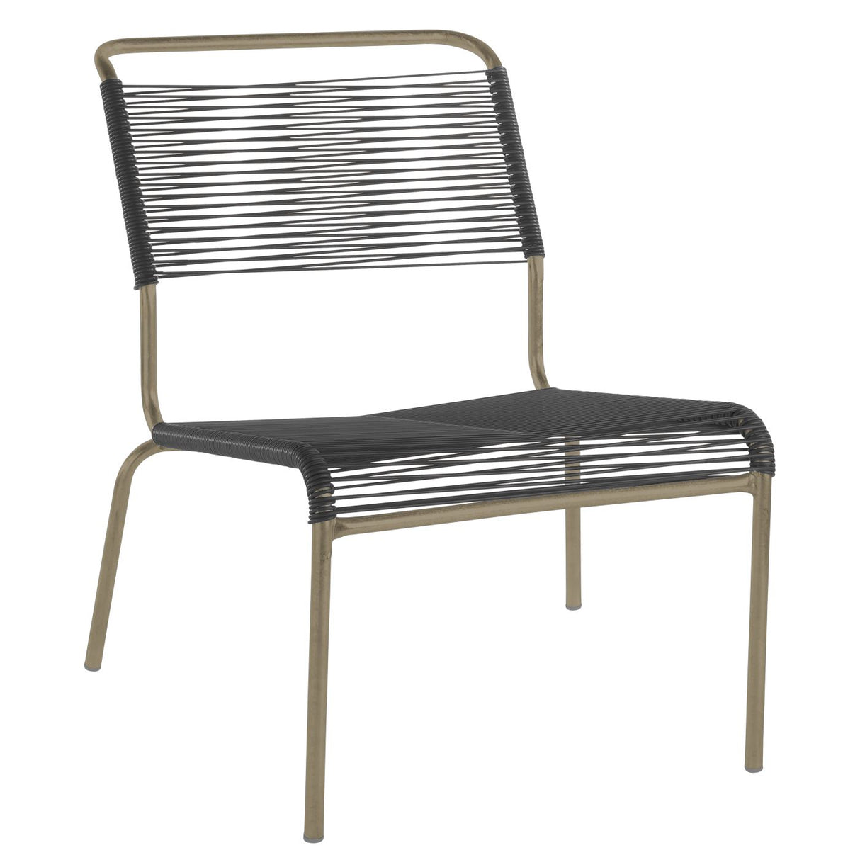 Schaffner Säntis Chaise basse Spaghetti Champagne 85 Anthracite 77