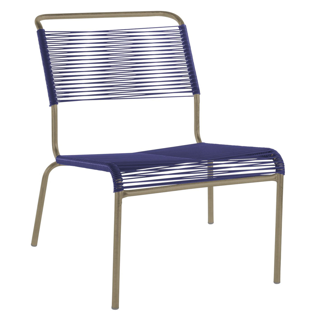 Schaffner Säntis Chaise basse Spaghetti Champagne 85 Bleu 53