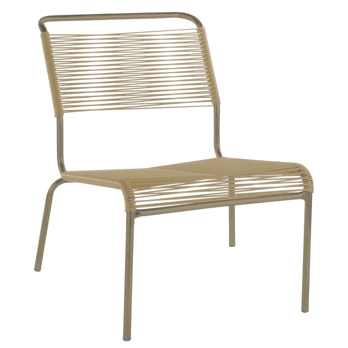 Schaffner Säntis Chaise basse Spaghetti Champagne 85 Marron Pastel 83