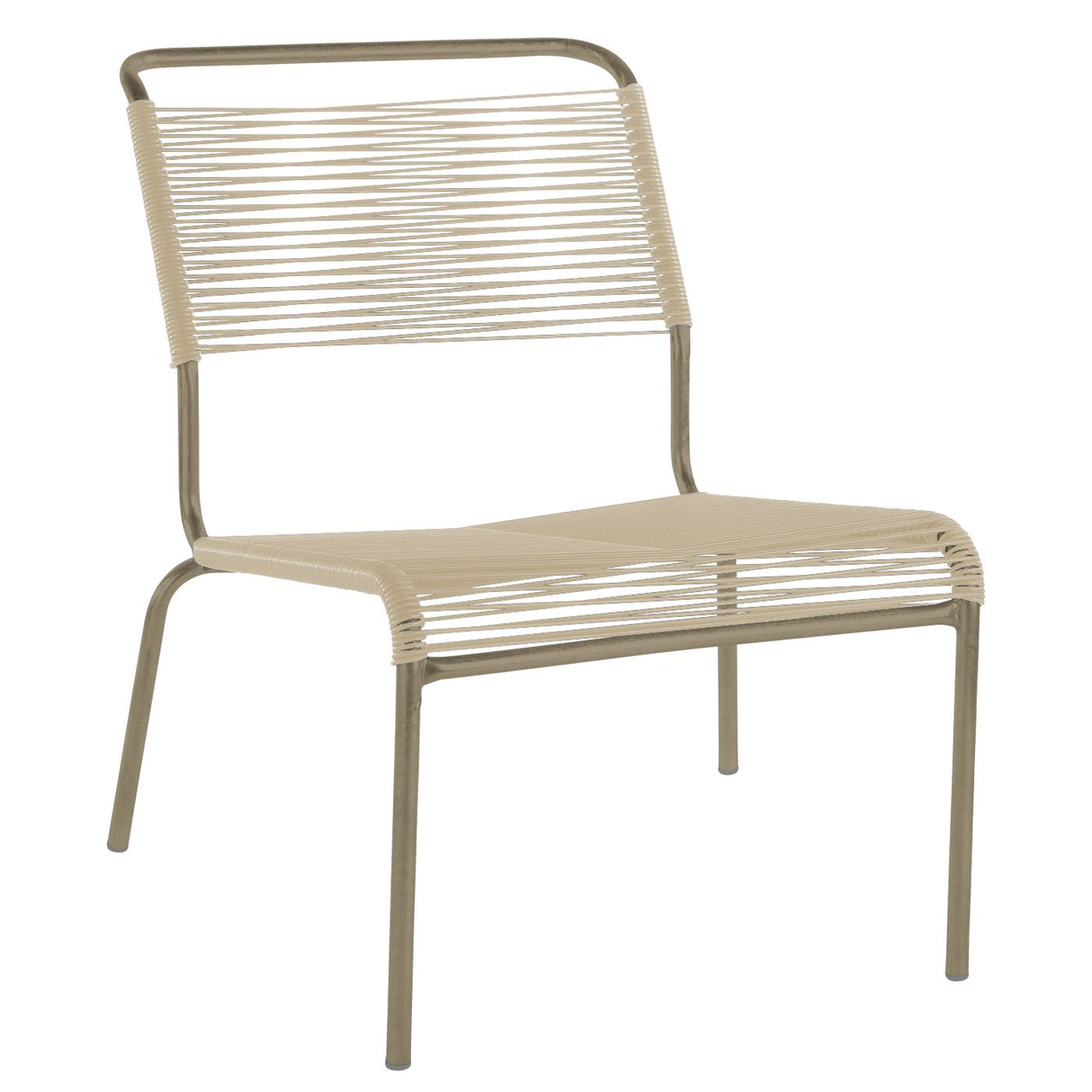Schaffner Säntis Chaise basse Spaghetti Champagne 85 Sable pastel 15