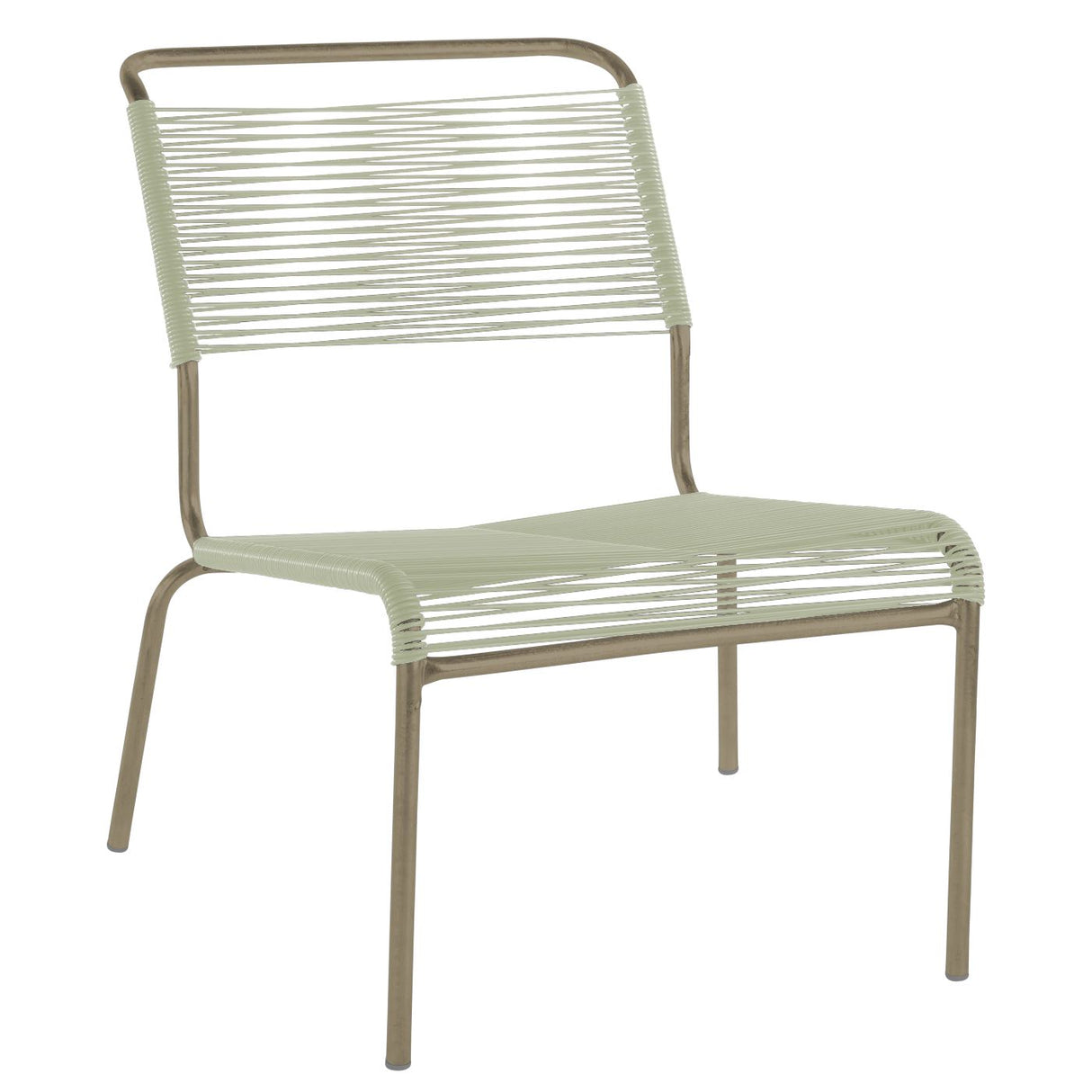 Schaffner Säntis Chaise basse Spaghetti Champagne 85 Vert pastel 64