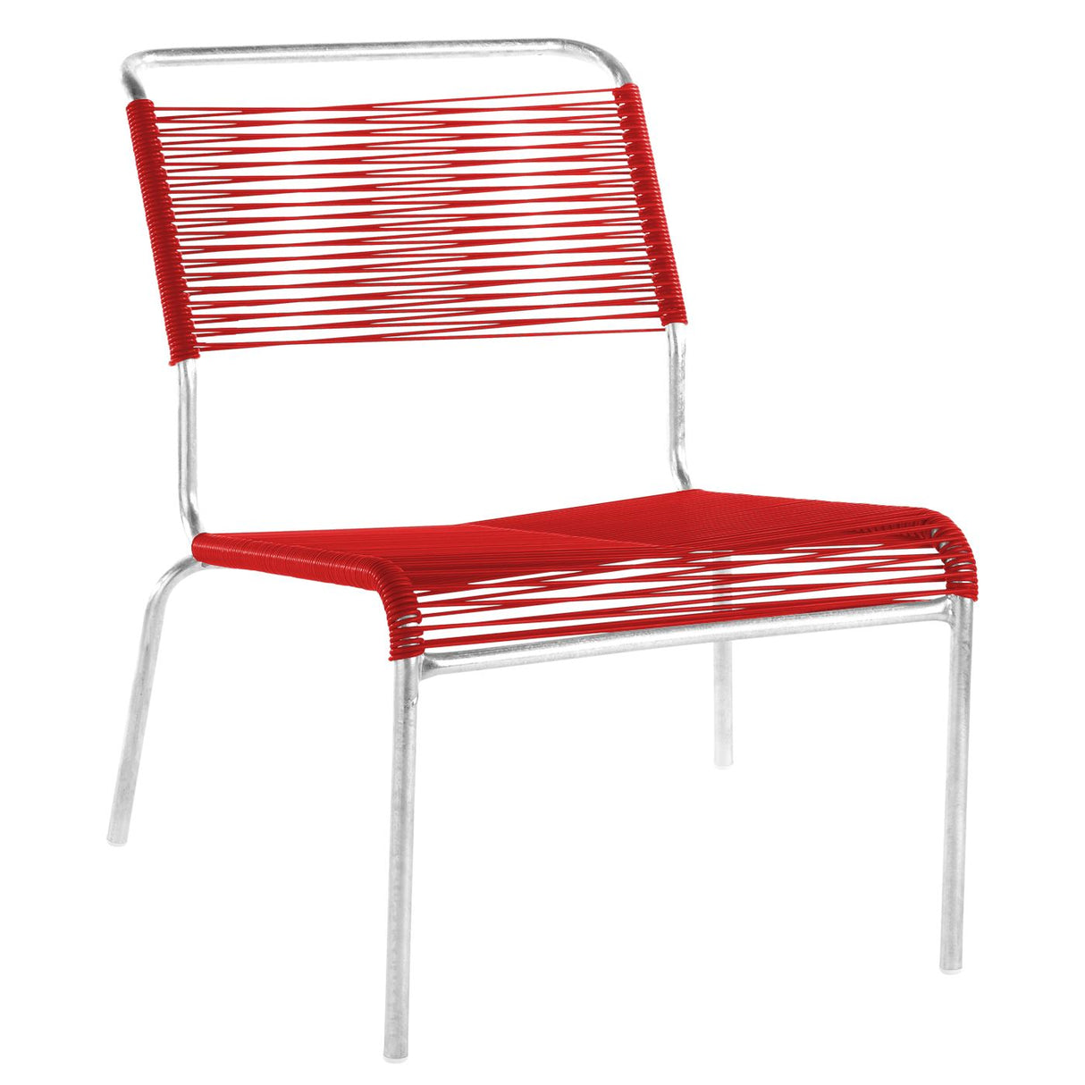 Schaffner Säntis Chaise basse Spaghetti Galvanisé à chaud 02 Rouge 30