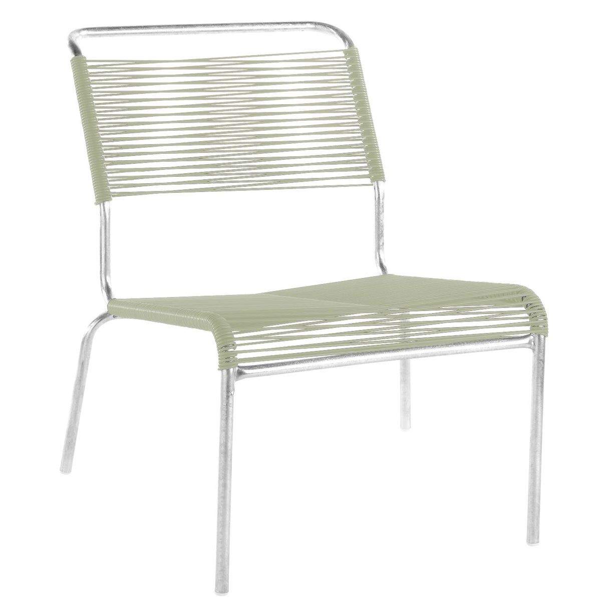 Schaffner Säntis Chaise basse Spaghetti Galvanisé à chaud 02 Vert pastel 64