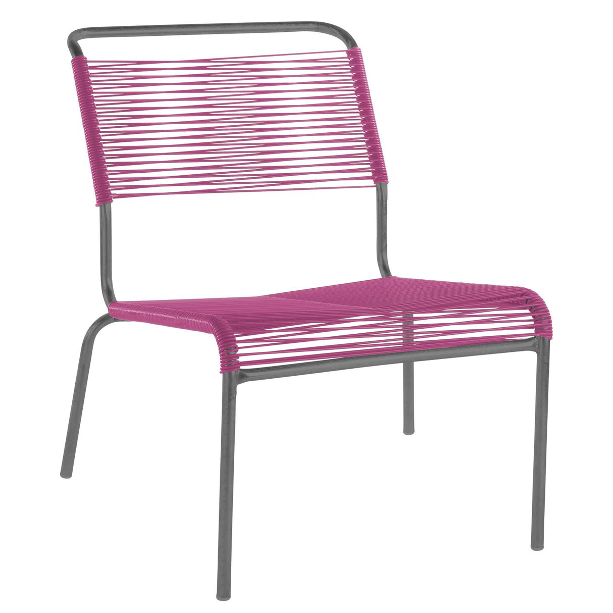 Schaffner Säntis Chaise basse Spaghetti Graphite 73 Rose 41