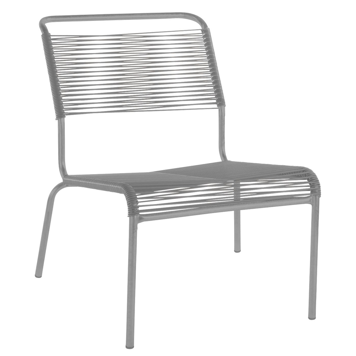 Schaffner Säntis Chaise basse Spaghetti Gris Argent 78 Gris Argent 78