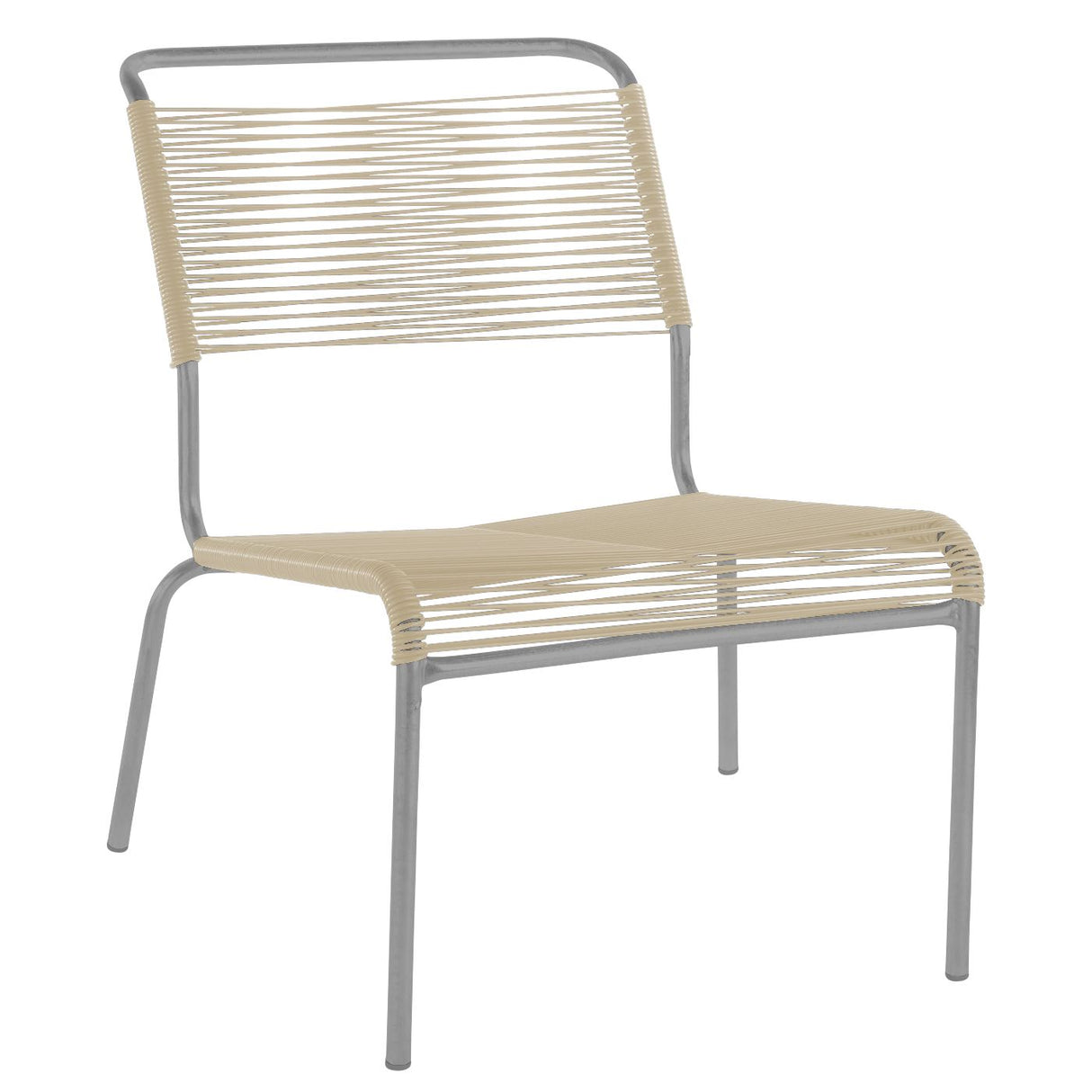 Schaffner Säntis Chaise basse Spaghetti Gris Argent 78 Sable pastel 15