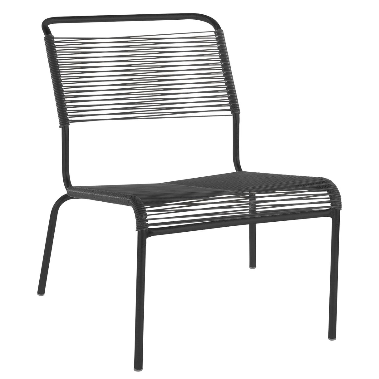 Schaffner Säntis Chaise basse Spaghetti Noir 91 Anthracite 77