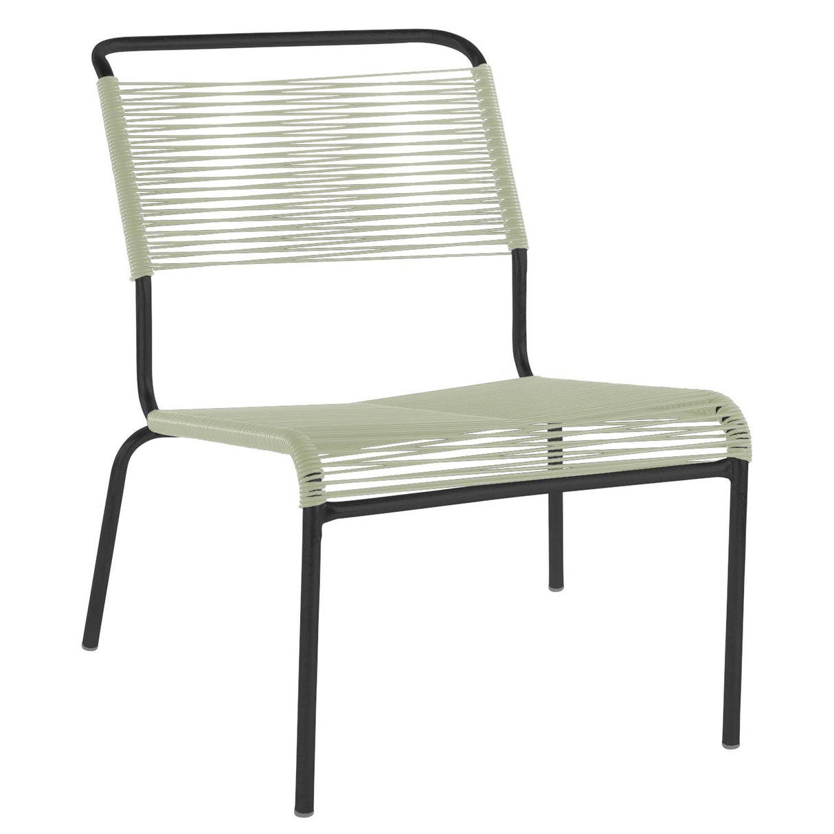 Schaffner Säntis Chaise basse Spaghetti Noir 91 Vert pastel 64