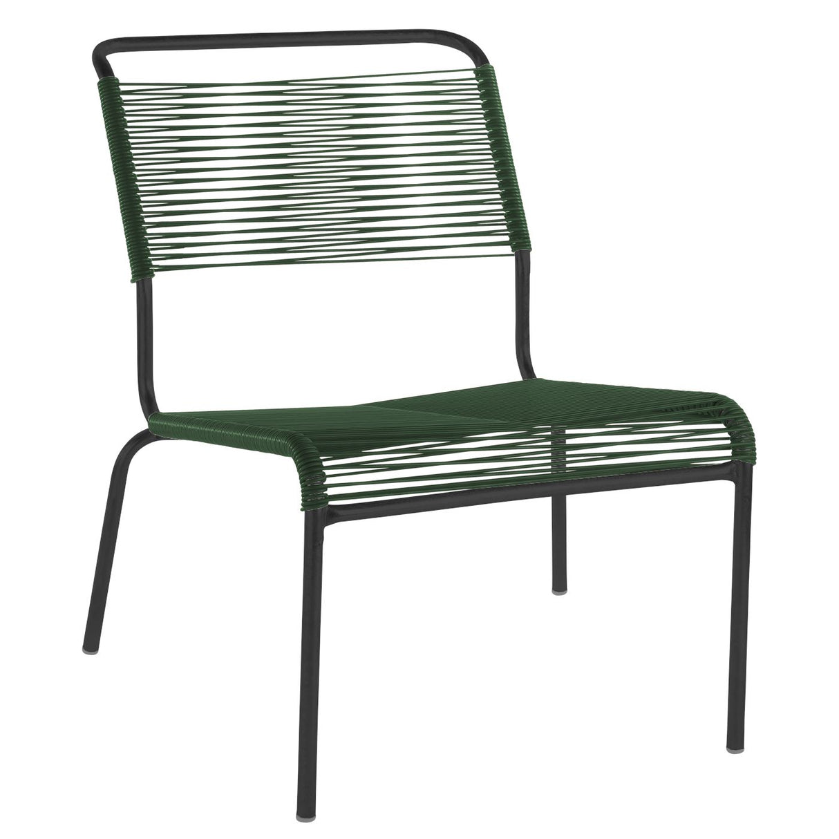 Schaffner Säntis Chaise basse Spaghetti Noir 91 Vert Sapin 66