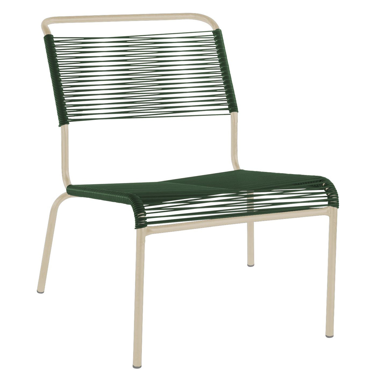 Schaffner Säntis Chaise basse Spaghetti Sable Pastel 15 Vert Sapin 66