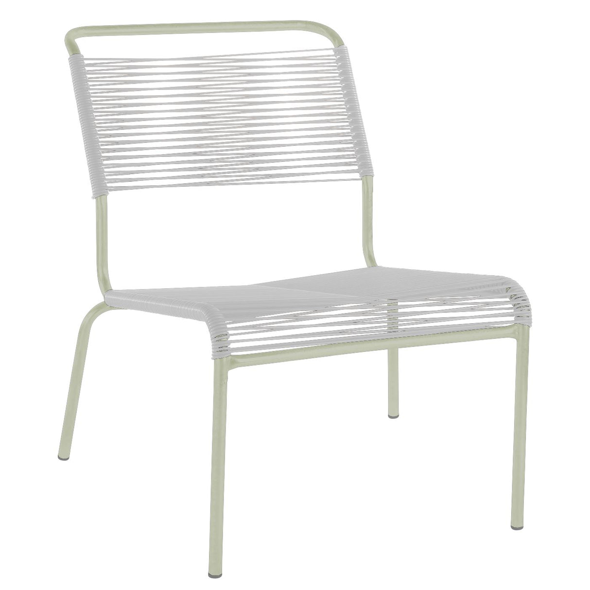 Schaffner Säntis Chaise basse Spaghetti Vert Pastel 64 Blanc 90