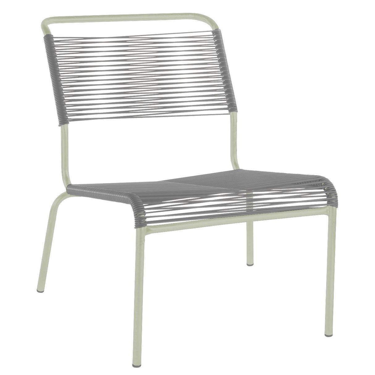 Schaffner Säntis Chaise basse Spaghetti Vert Pastel 64 Gris Argent 78