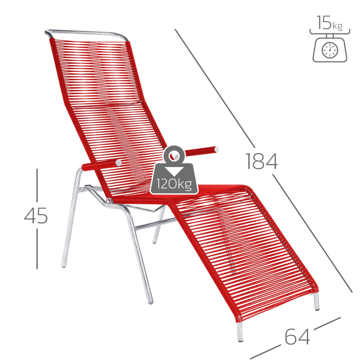 Schaffner Säntis Chaise longue Spaghetti