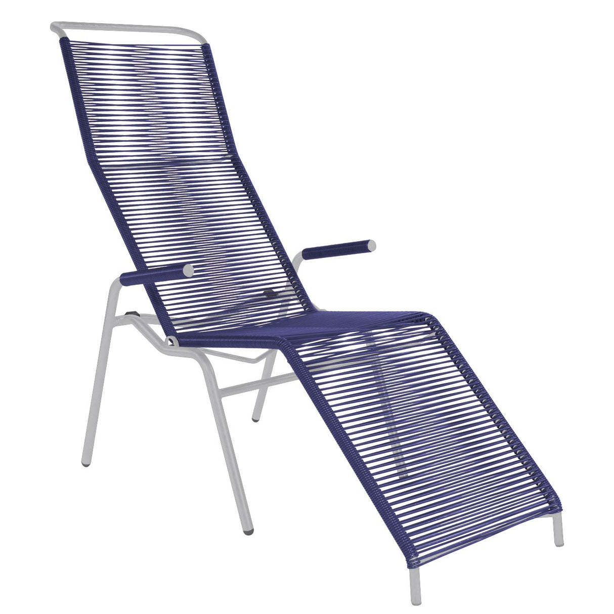 Schaffner Säntis Chaise longue Spaghetti Blanc 90 Bleu 53