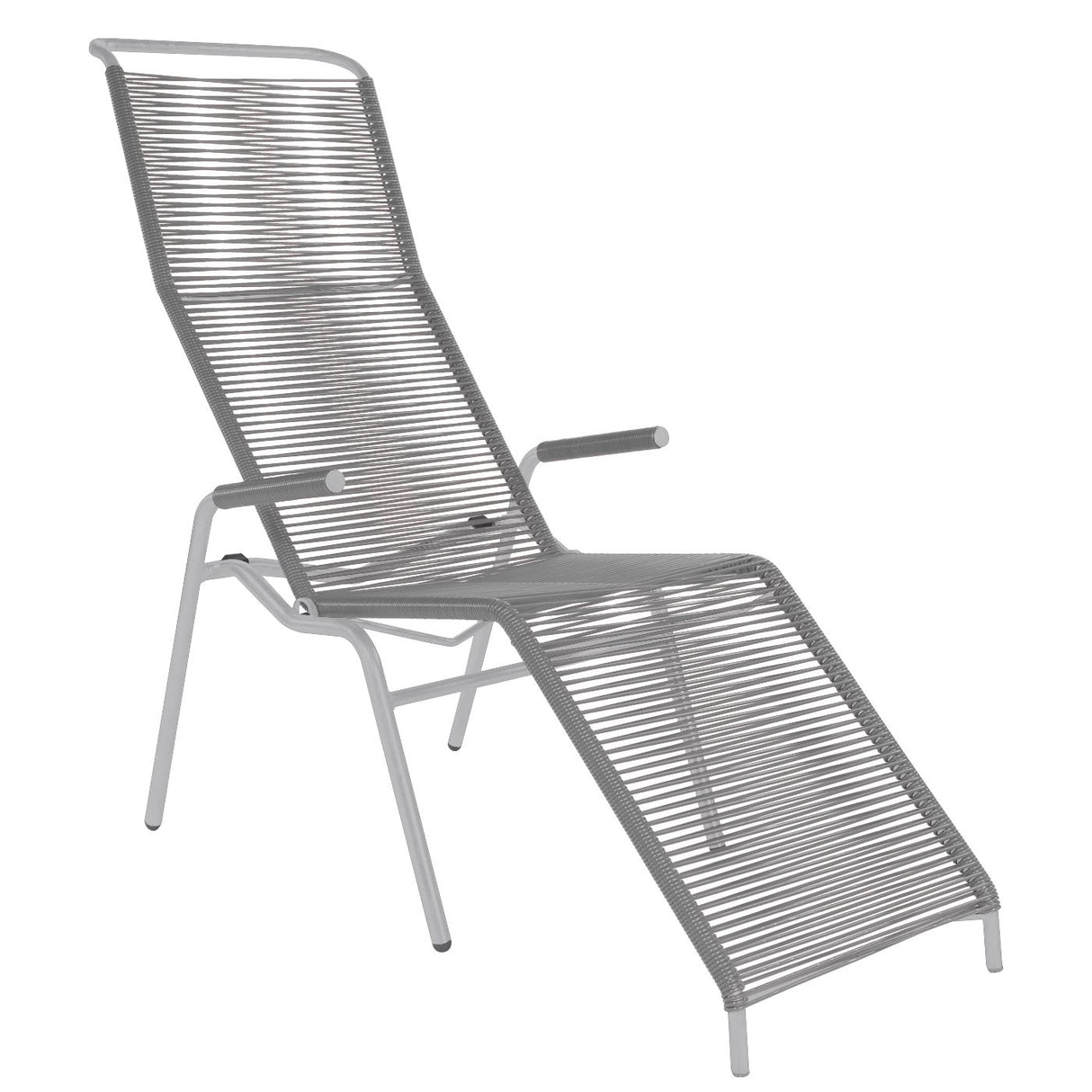 Schaffner Säntis Chaise longue Spaghetti Blanc 90 Gris Argent 78