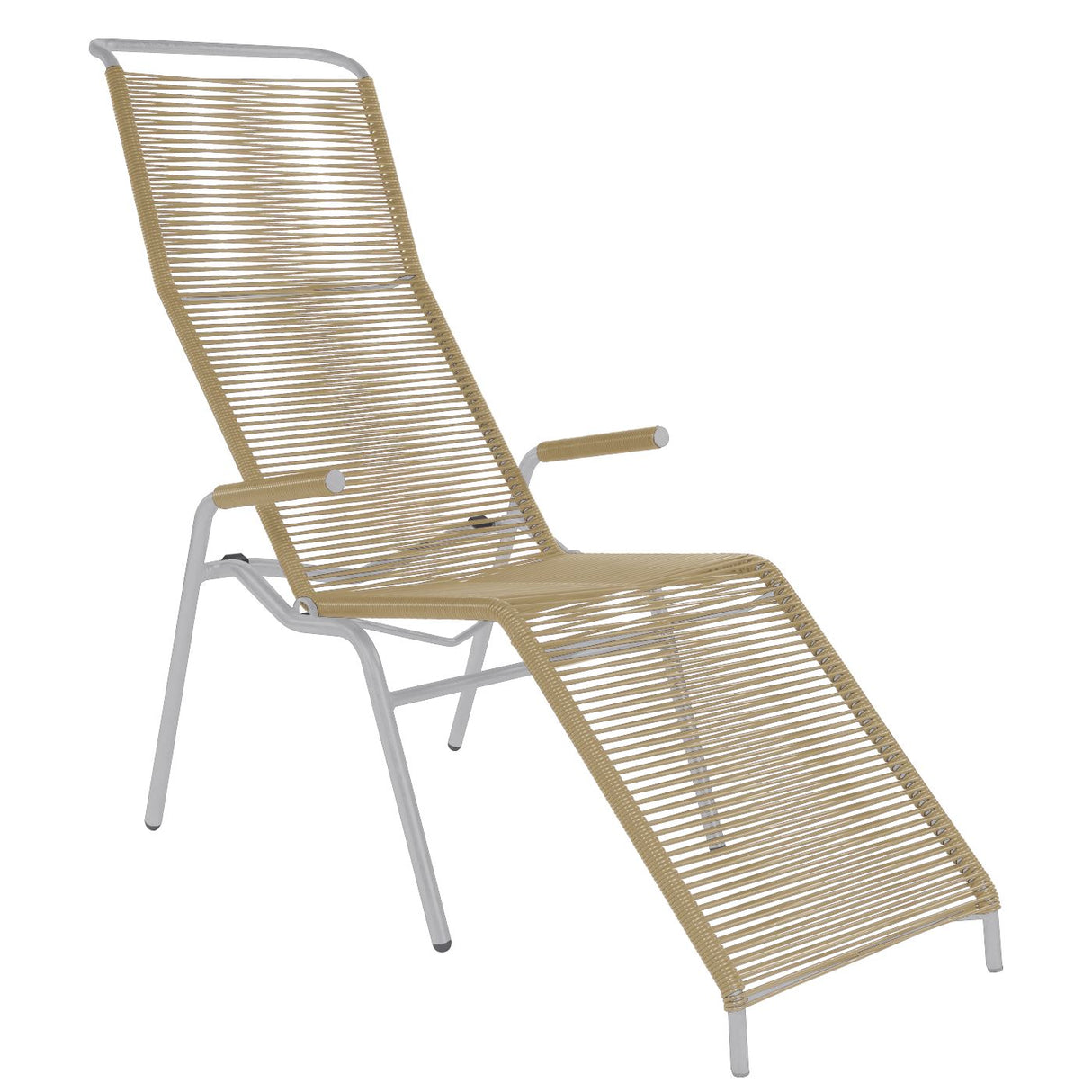 Schaffner Säntis Chaise longue Spaghetti Blanc 90 Marron Pastel 83