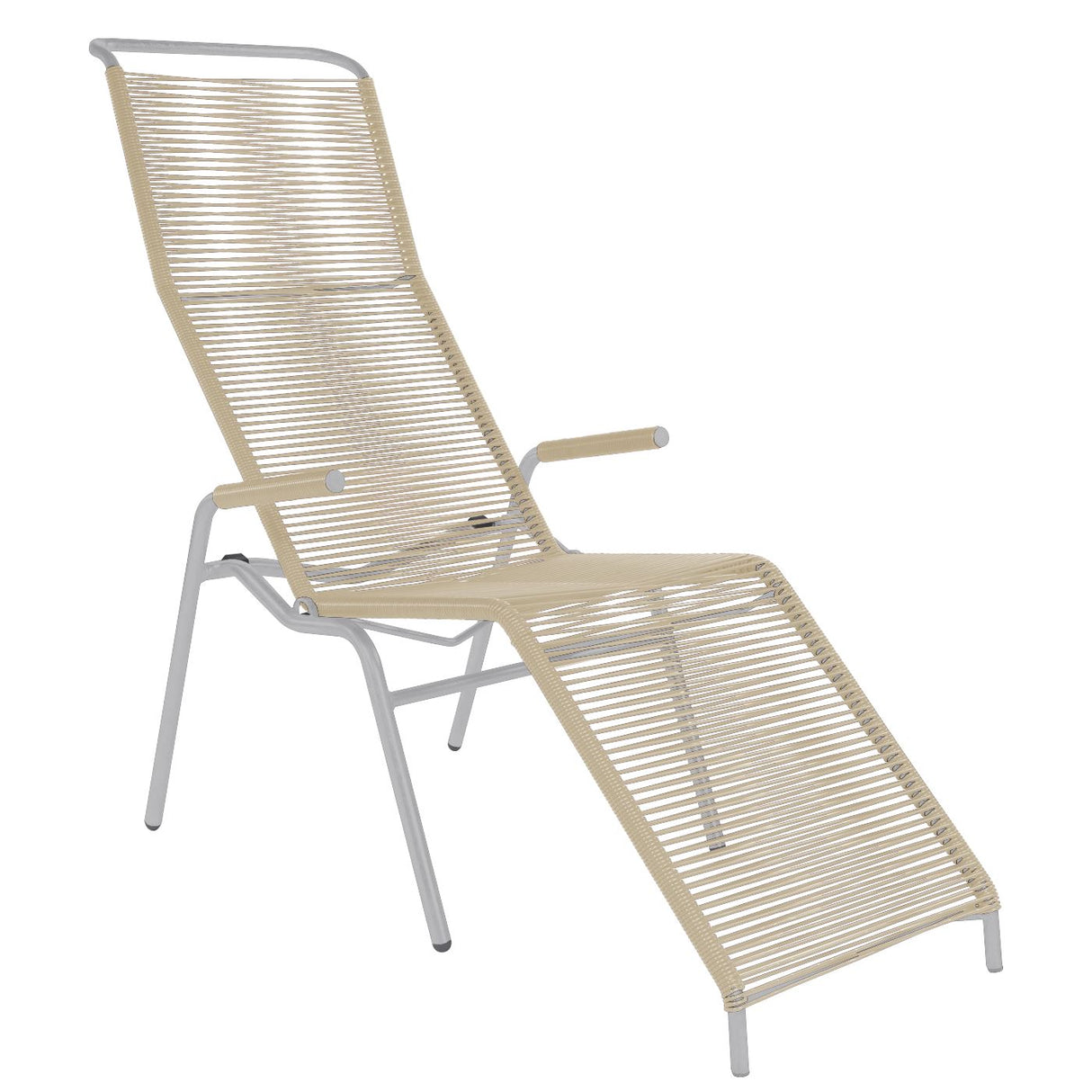 Schaffner Säntis Chaise longue Spaghetti Blanc 90 Sable pastel 15