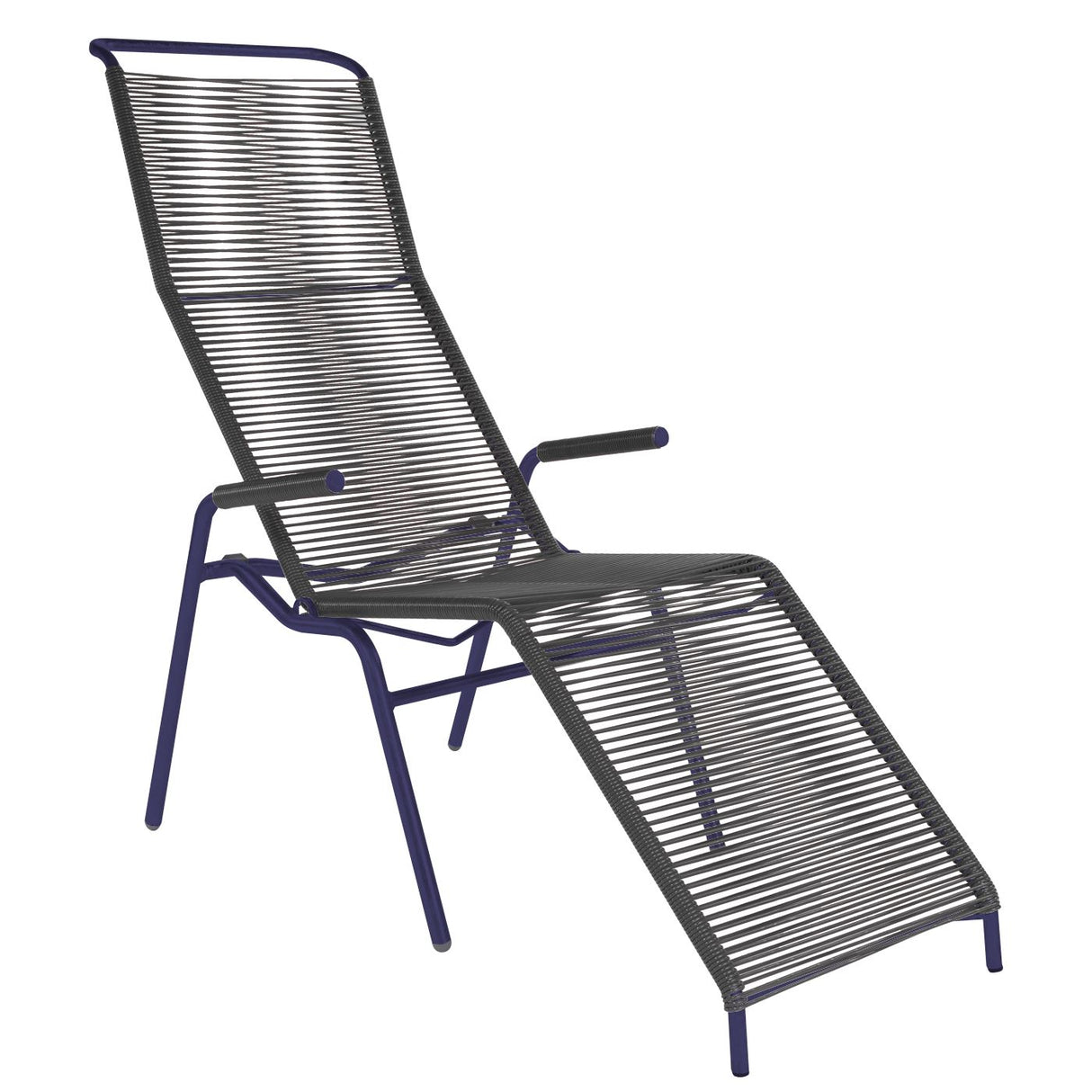 Schaffner Säntis Chaise longue Spaghetti Bleu 53 Anthracite 77