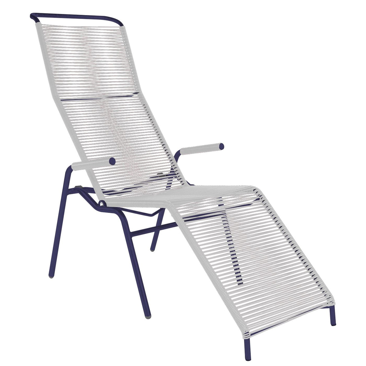 Schaffner Säntis Chaise longue Spaghetti Bleu 53 Blanc 90