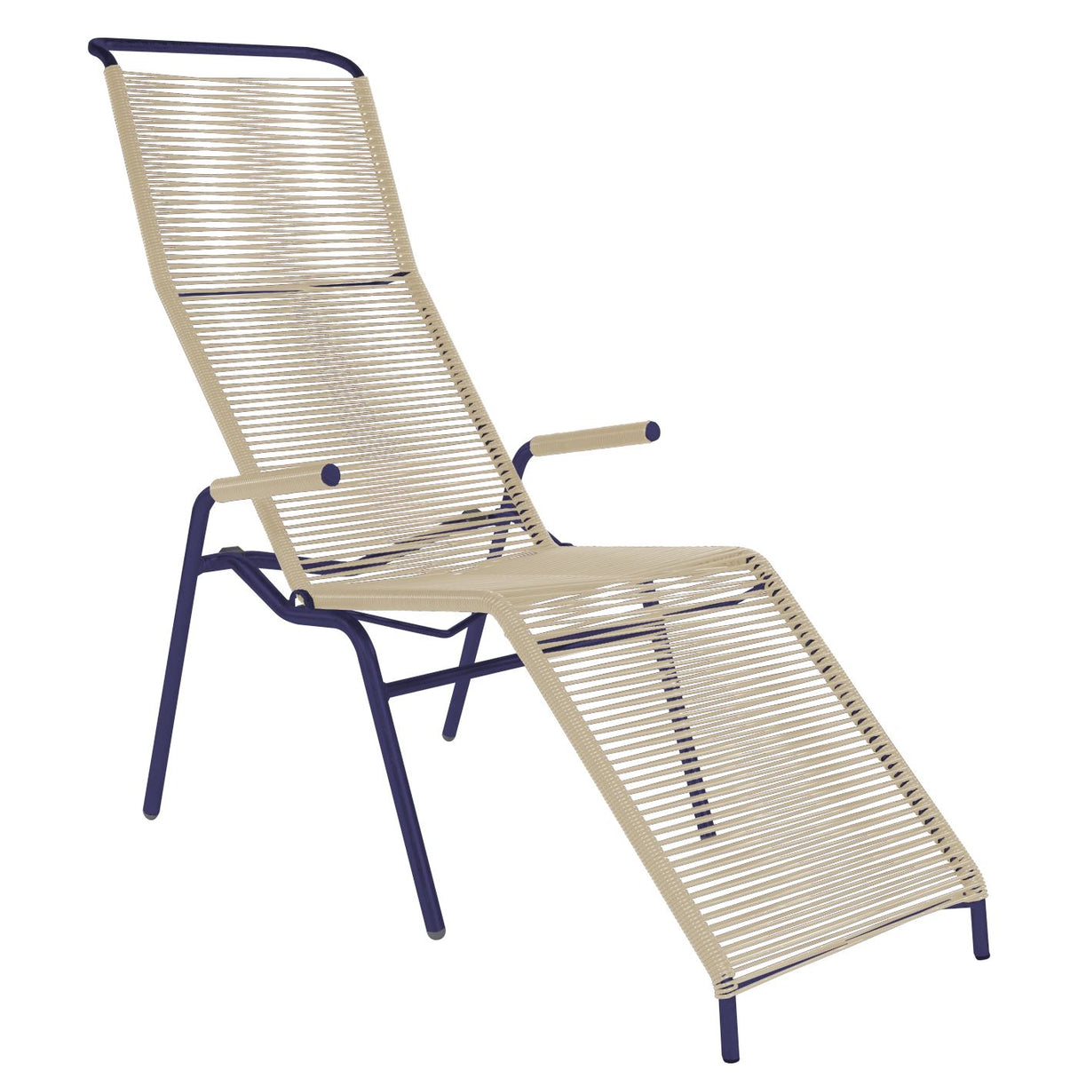 Schaffner Säntis Chaise longue Spaghetti Bleu 53 Sable pastel 15