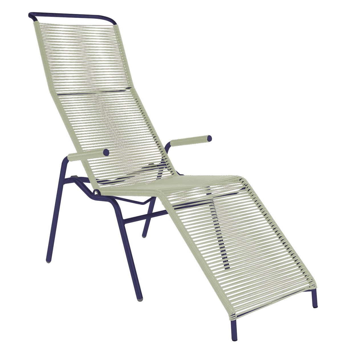 Schaffner Säntis Chaise longue Spaghetti Bleu 53 Vert pastel 64