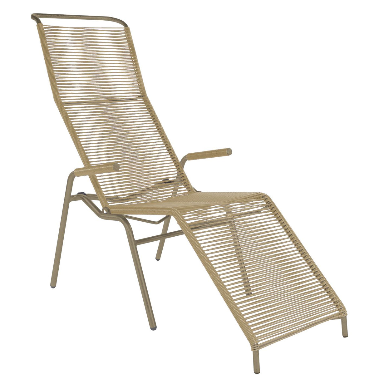 Schaffner Säntis Chaise longue Spaghetti Champagne 85 Marron Pastel 83