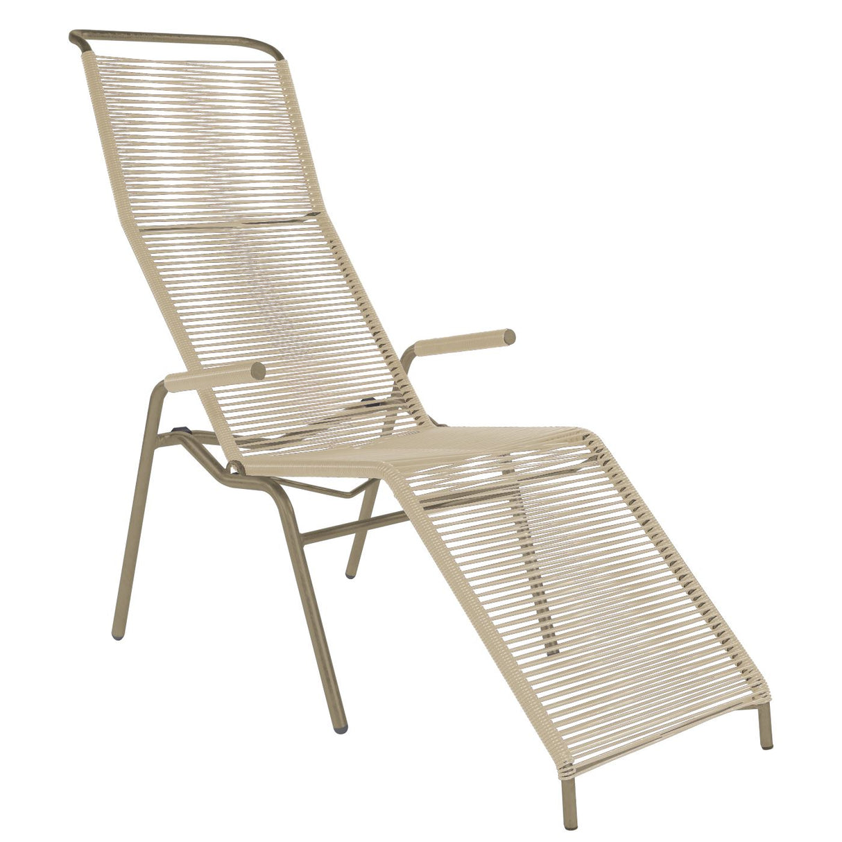 Schaffner Säntis Chaise longue Spaghetti Champagne 85 Sable pastel 15