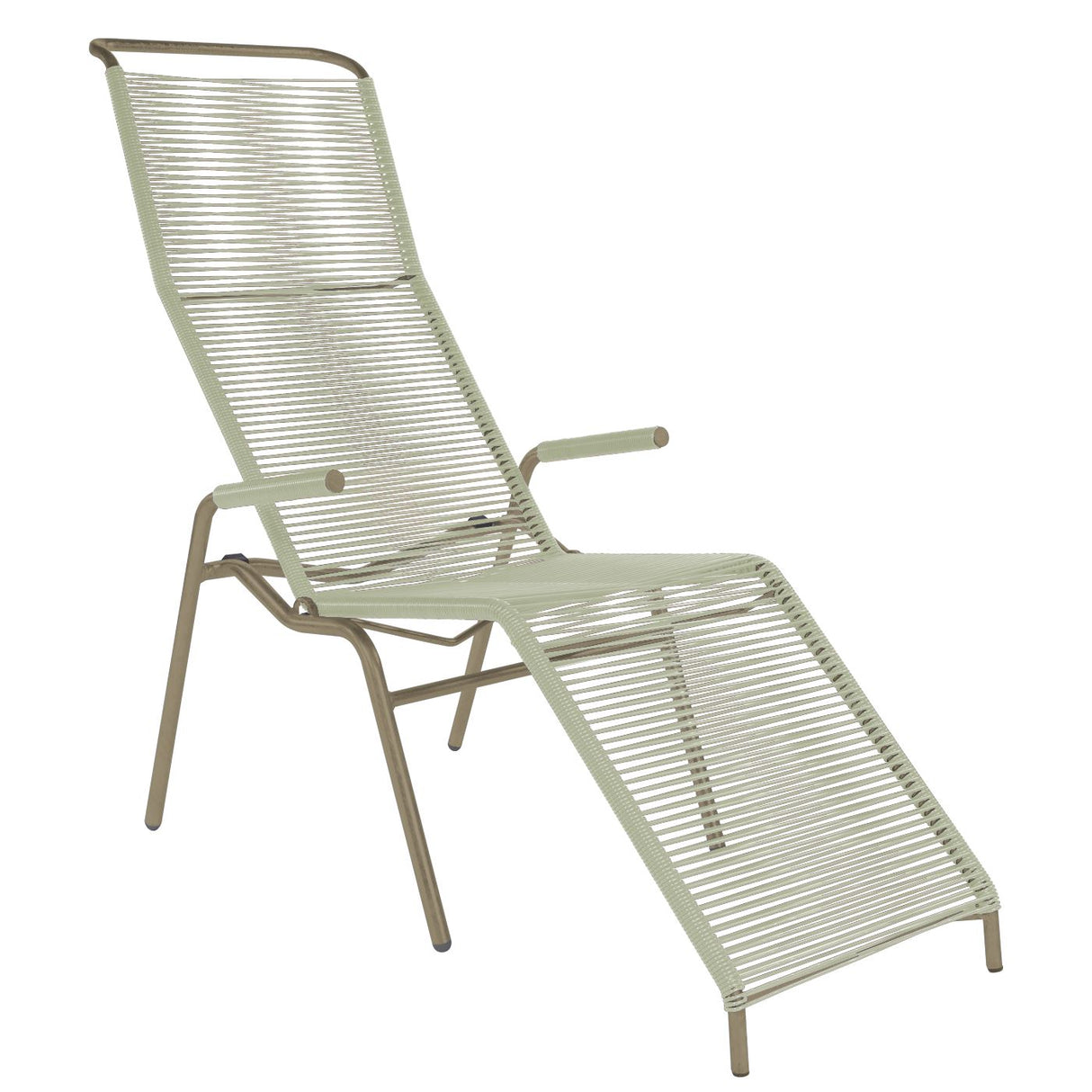 Schaffner Säntis Chaise longue Spaghetti Champagne 85 Vert pastel 64