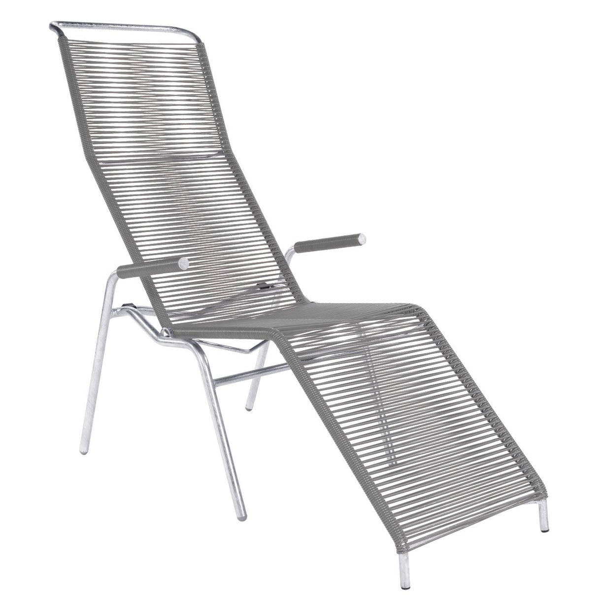 Schaffner Säntis Chaise longue Spaghetti Galvanisé à chaud 02 Gris Argent 78