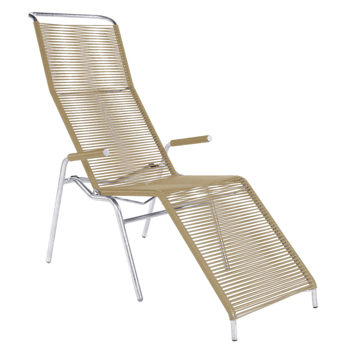 Schaffner Säntis Chaise longue Spaghetti Galvanisé à chaud 02 Marron Pastel 83