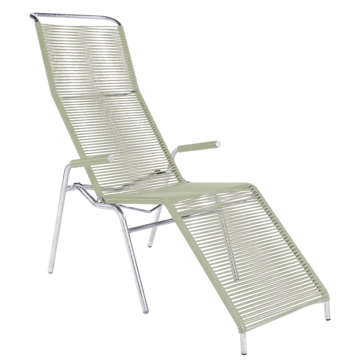 Schaffner Säntis Chaise longue Spaghetti Galvanisé à chaud 02 Vert pastel 64