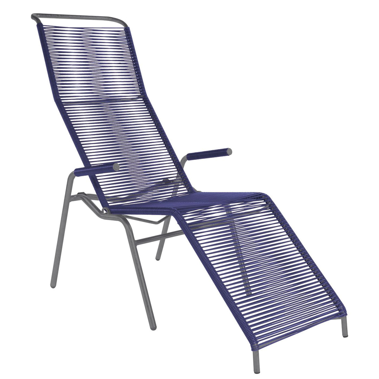 Schaffner Säntis Chaise longue Spaghetti Graphite 73 Bleu 53