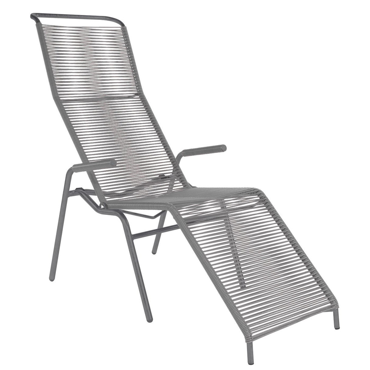 Schaffner Säntis Chaise longue Spaghetti Graphite 73 Gris Argent 78