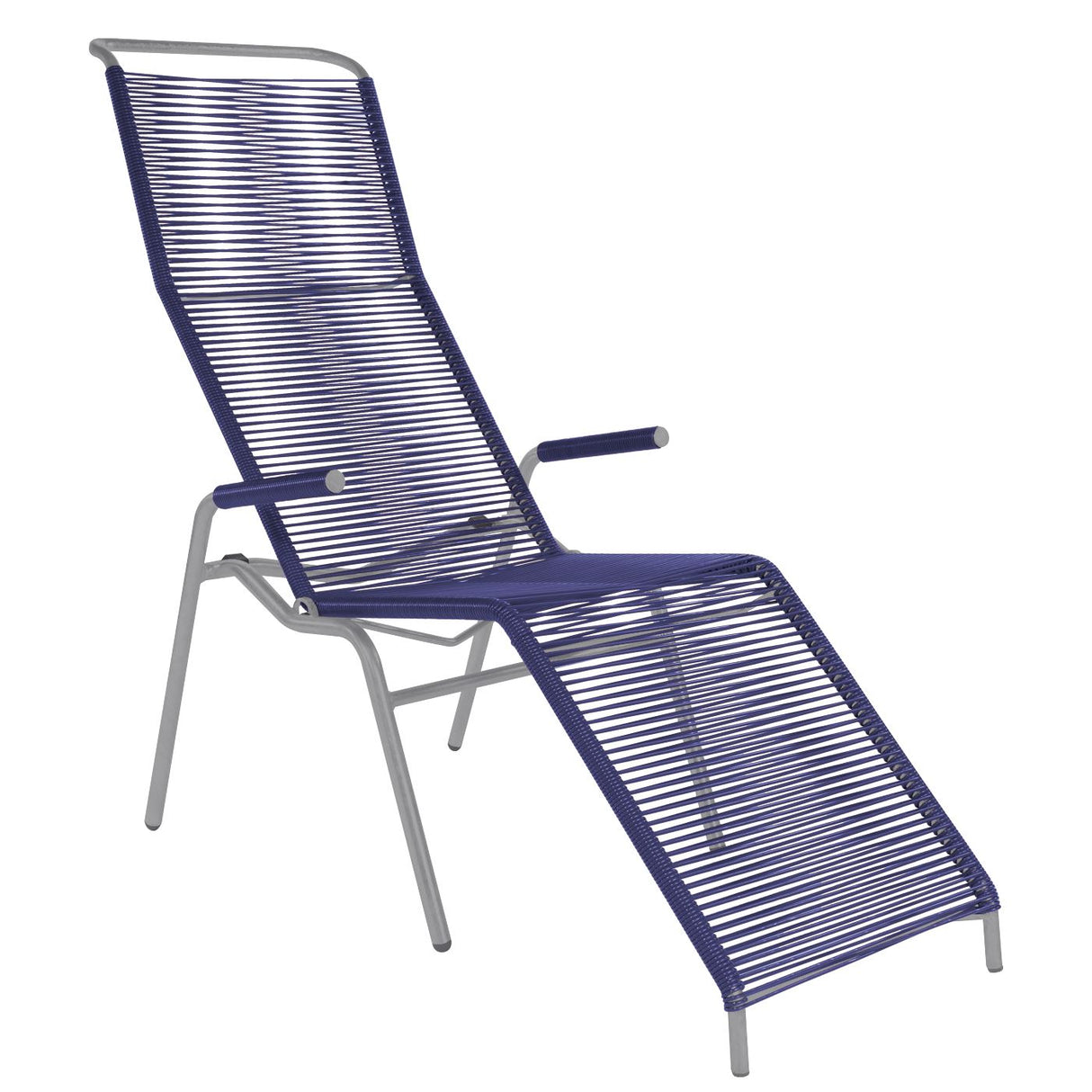 Schaffner Säntis Chaise longue Spaghetti Gris Argent 78 Bleu 53
