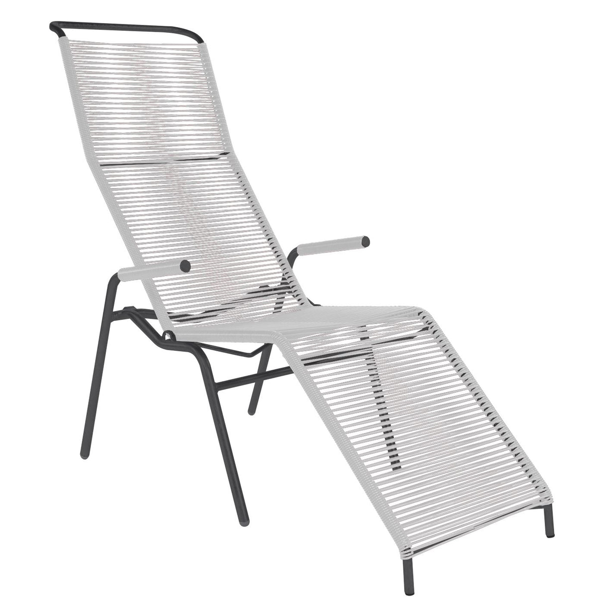 Schaffner Säntis Chaise longue Spaghetti Noir 91 Blanc 90