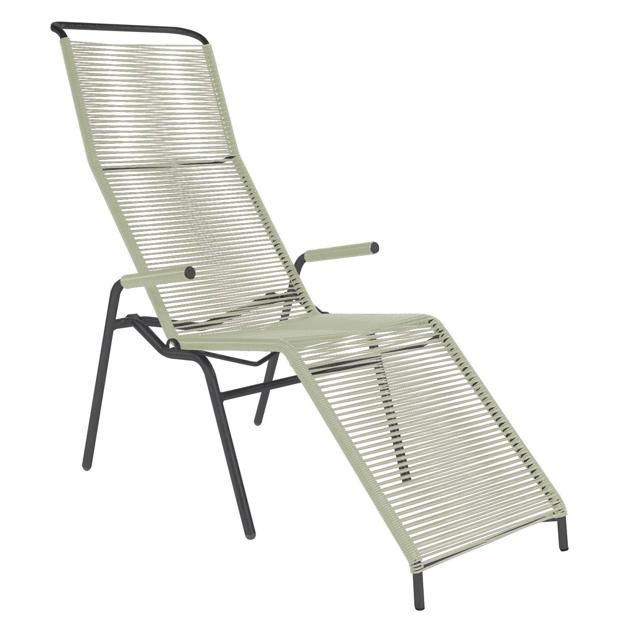 Schaffner Säntis Chaise longue Spaghetti Noir 91 Vert pastel 64