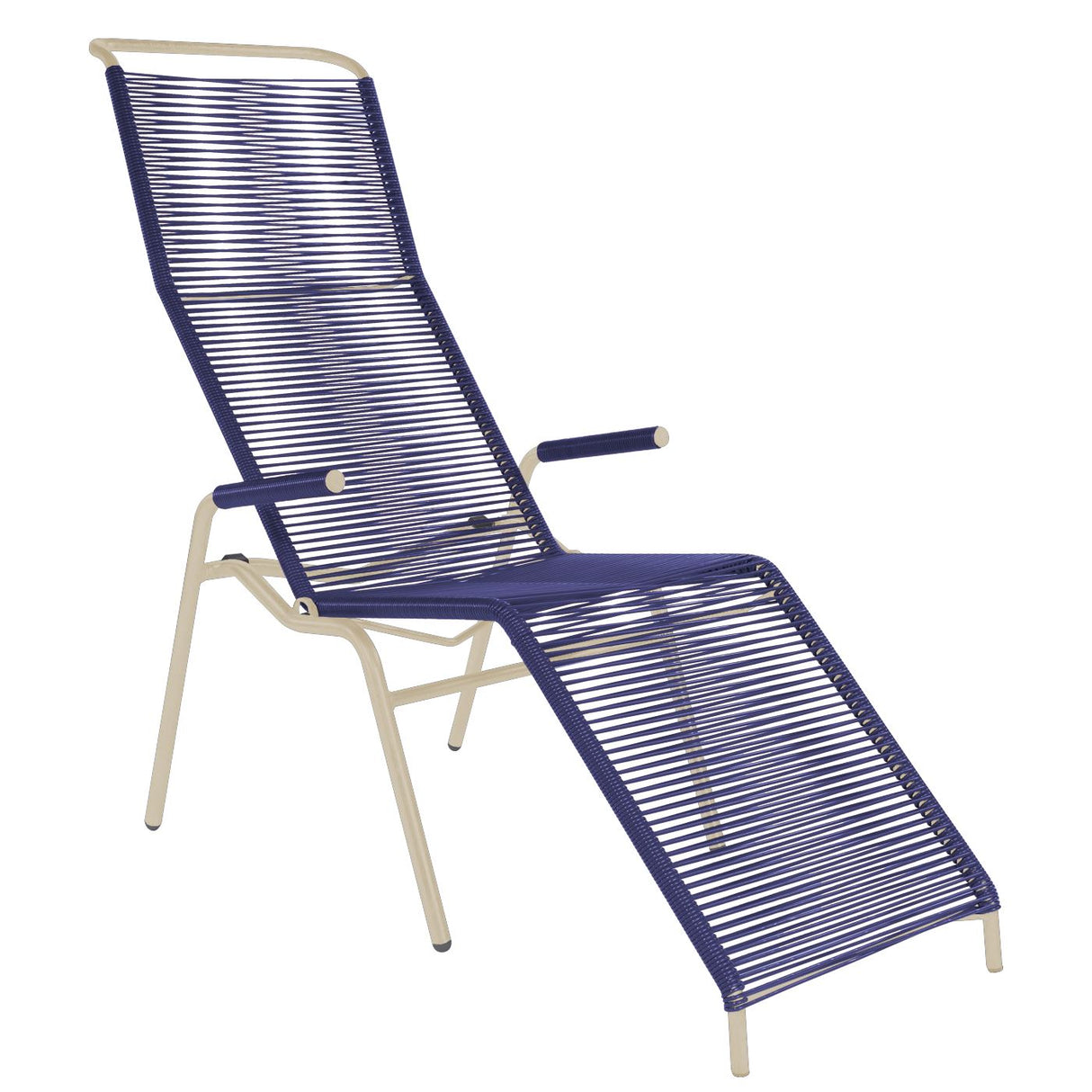 Schaffner Säntis Chaise longue Spaghetti Sable Pastel 15 Bleu 53