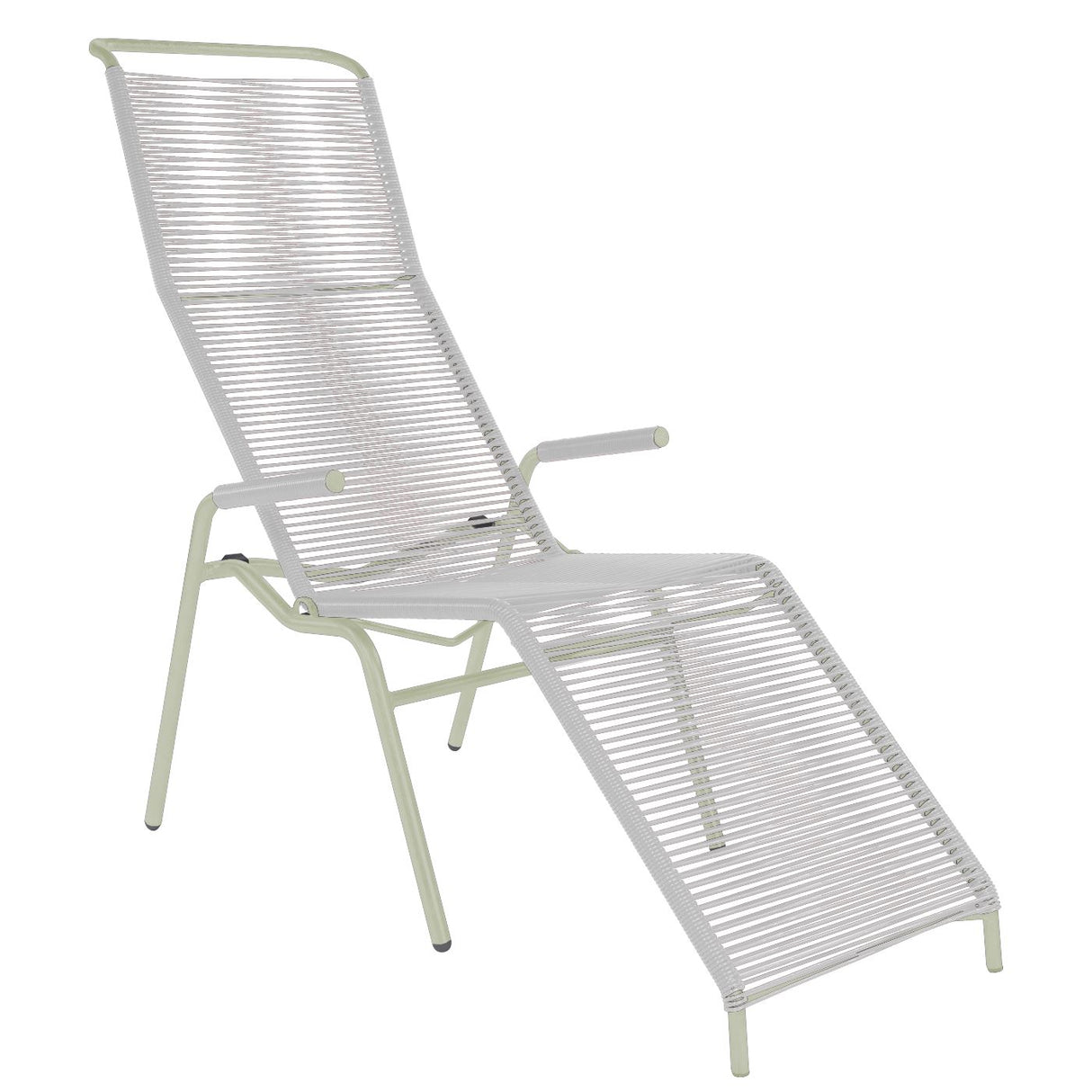 Schaffner Säntis Chaise longue Spaghetti Vert Pastel 64 Blanc 90