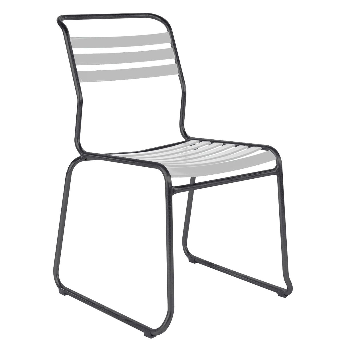 Schaffner Säntis Chaise luge à lattes Antracite 77 Blanc 90