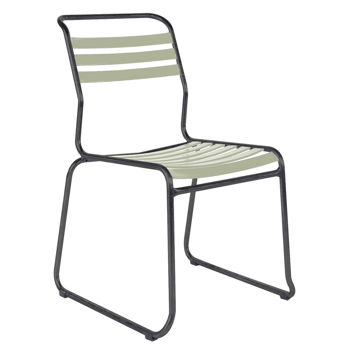 Schaffner Säntis Chaise luge à lattes Antracite 77 Vert pastel 64