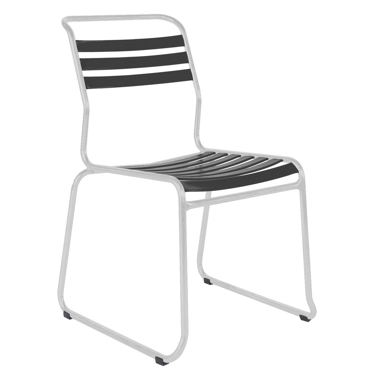 Schaffner Säntis Chaise luge à lattes Blanc 90 Anthracite 77