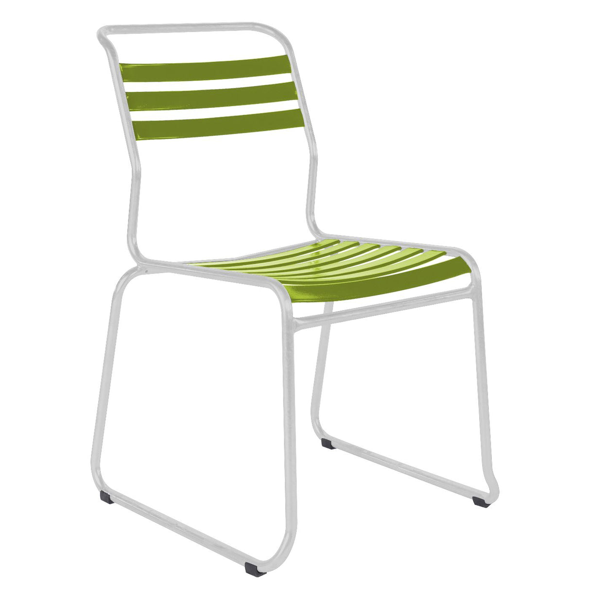 Schaffner Säntis Chaise luge à lattes Blanc 90 Vert Clair 63