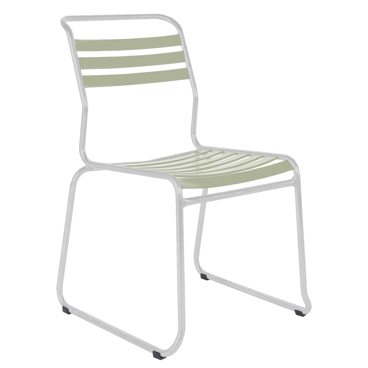 Schaffner Säntis Chaise luge à lattes Blanc 90 Vert pastel 64