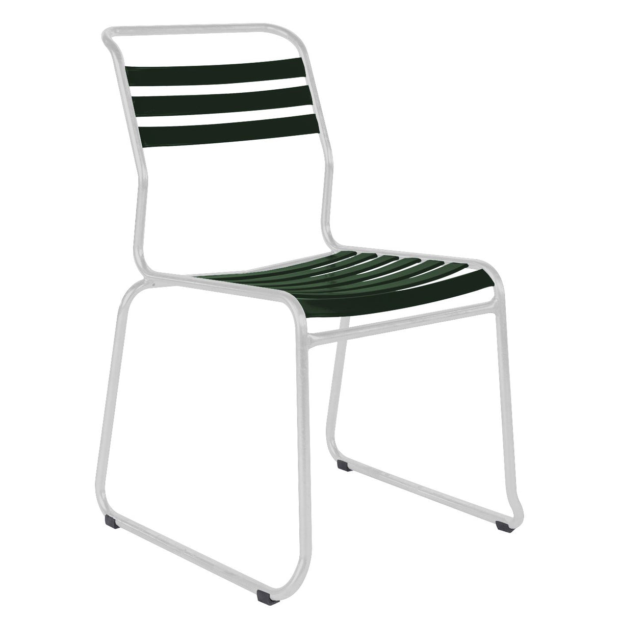 Schaffner Säntis Chaise luge à lattes Blanc 90 Vert sapin 66