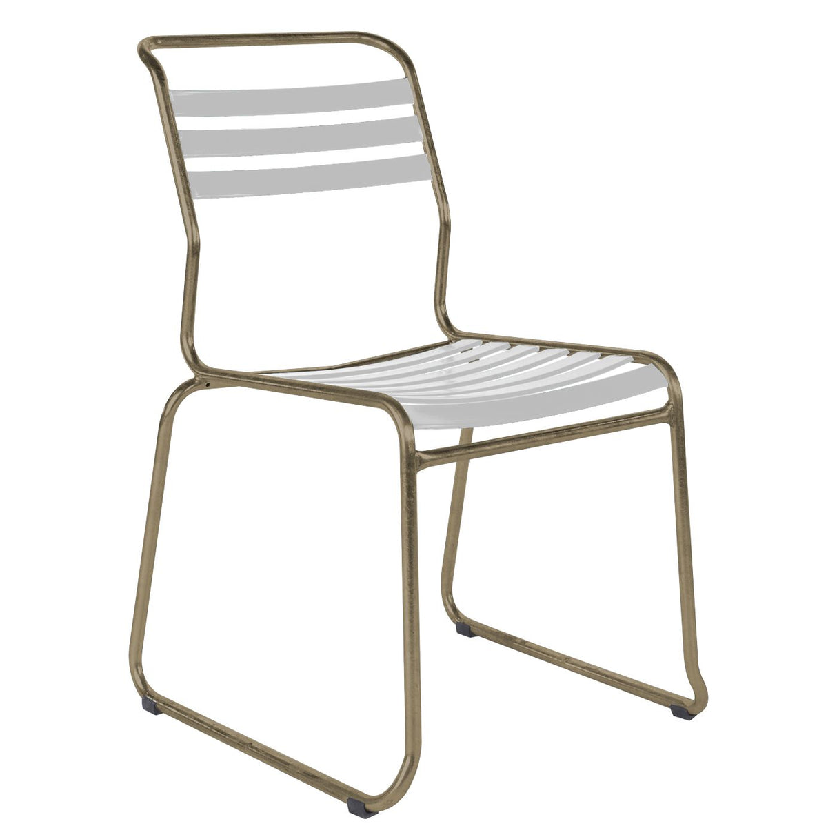 Schaffner Säntis Chaise luge à lattes Champagne 85 Blanc 90