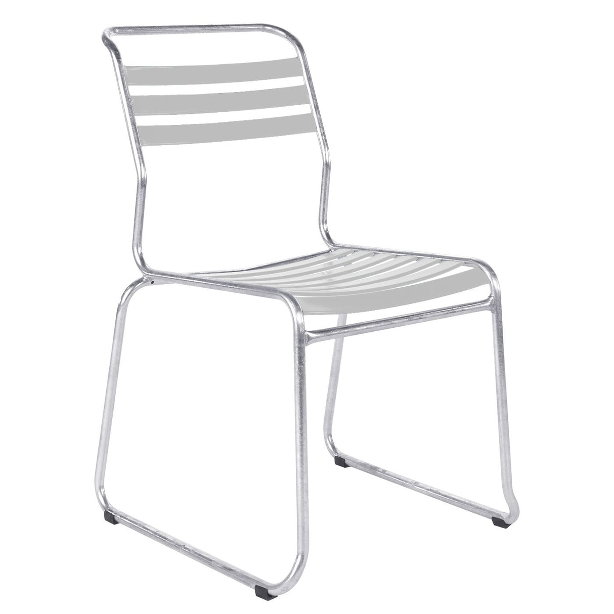 Schaffner Säntis Chaise luge à lattes Galvanisé à chaud 02 Blanc 90