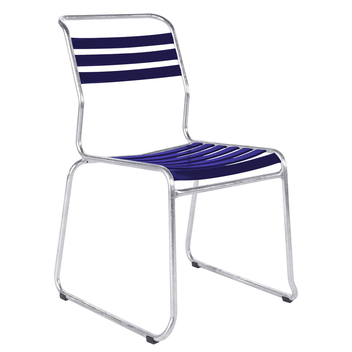 Schaffner Säntis Chaise luge à lattes Galvanisé à chaud 02 Bleu 53