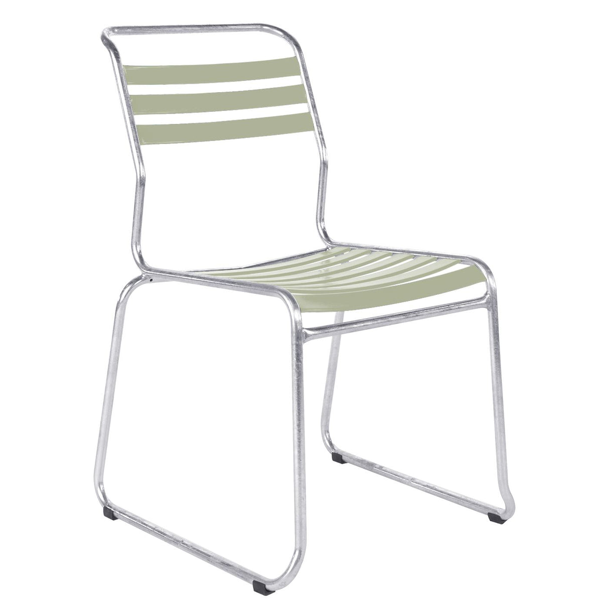 Schaffner Säntis Chaise luge à lattes Galvanisé à chaud 02 Vert pastel 64