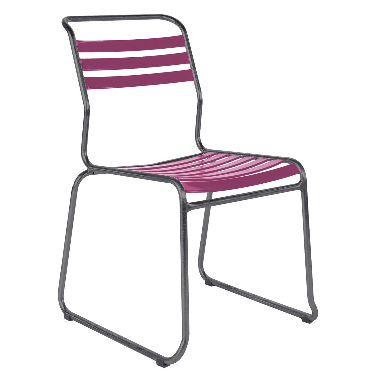 Schaffner Säntis Chaise luge à lattes Graphite 73 Rose 41