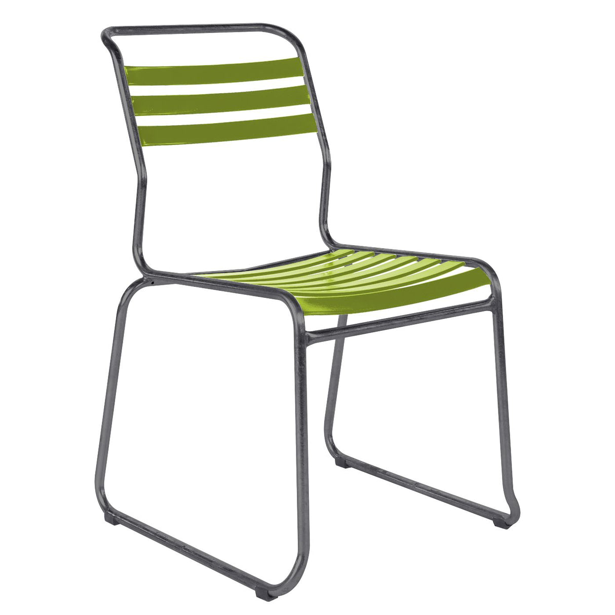 Schaffner Säntis Chaise luge à lattes Graphite 73 Vert Clair 63